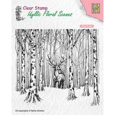 Nellies Choice Clear Stamp - Hirsch im Wald